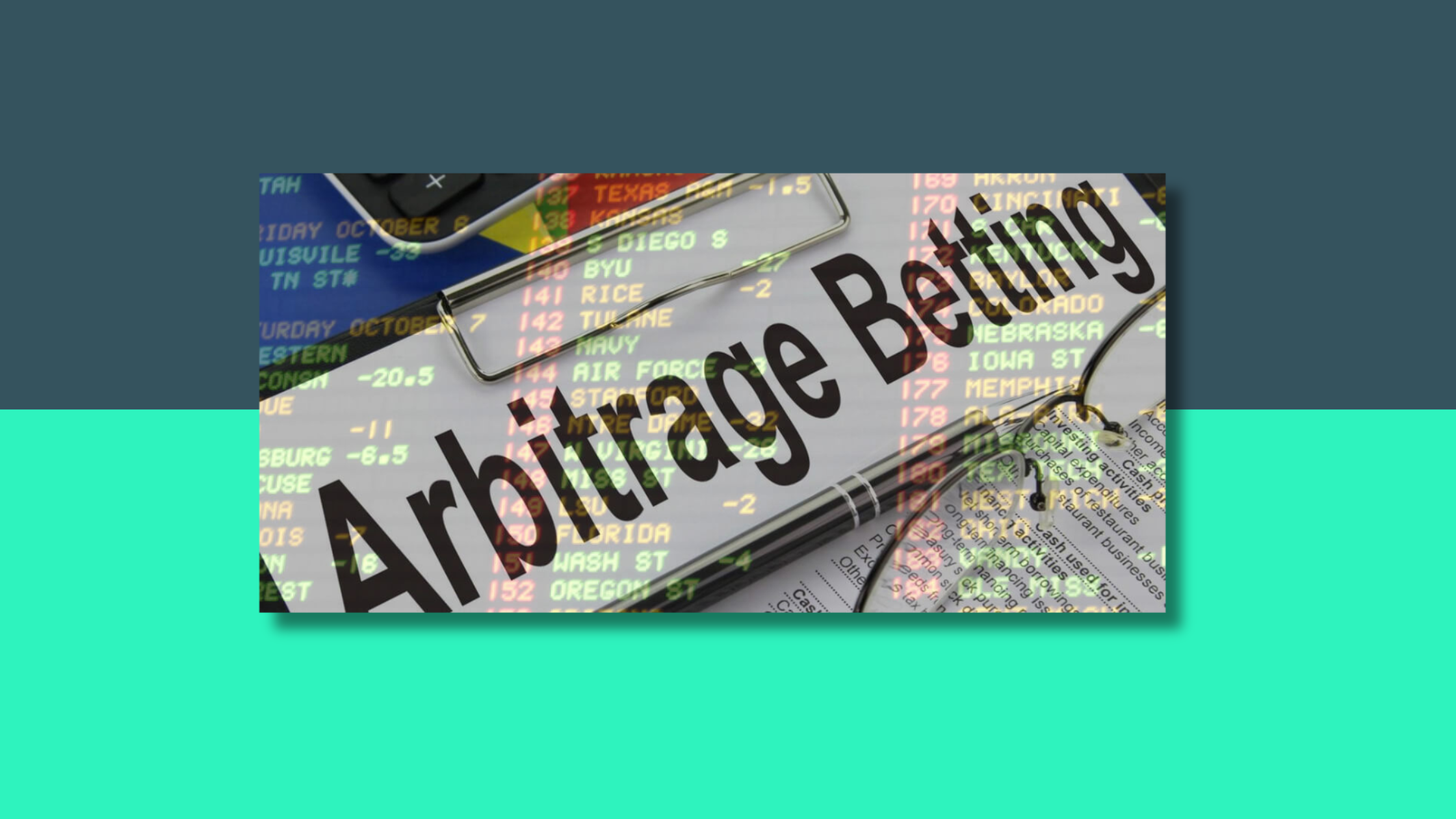 clip board with the heading arbitrage betting at the top